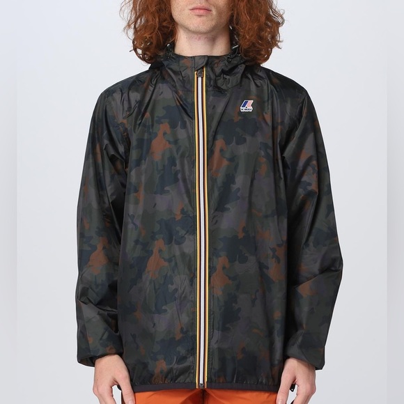 K-Way Unisex Size Medium Le VTAI 3.0 Claude Graphic Camo Hooded Rain Jacket - Picture 11 of 12